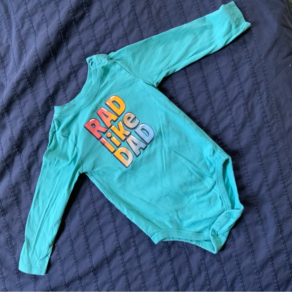 ⭐️ 5 for $15 Teal 'Rad Like Dad' Baby Onesie
